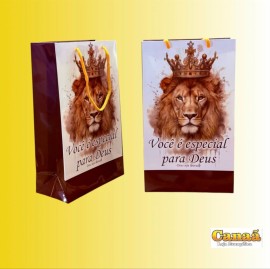 Sacola m�dia marrom (Voc� � especial para Deus) , cada