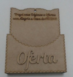 Porta envelope oferta madeira,.cada