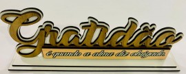 Lembrana frase de madeira (Gratido), cada