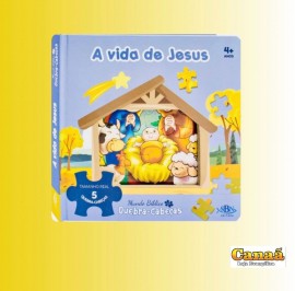 Livro quebra cabea capa almofadada( A vida de Jesus ), cada
