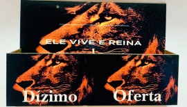 Porta envelope dzimo e oferta leo (laranja e preto), cada