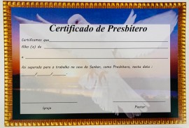 Certificado presbitero c/10 ps