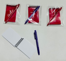  Kit mini bloco de anotaes com aspiral com caneta ( F,Jesus e Gratido rosa ), cada