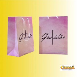 Sacola Gratid�o mini (rosa), cada