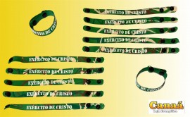  Pulseira borracha Exrcito de Cristo com 12 peas 