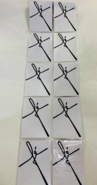 kit adesivo( preto e branco) com 20 ps , palavra f cruz  pequeno