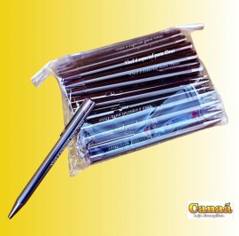 Pacote caneta cinza chumbo social metal (grava��o a laser) com 50 unidades