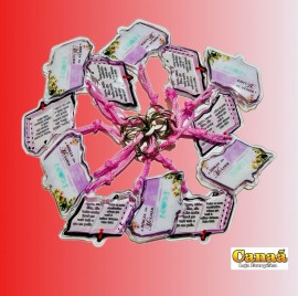 Chaveiro Bblia gel mulher virtuosa trabalhado c/12