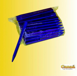 Pacote caneta azul social metal (grava��o a laser) com 50 unidades