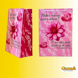 Sacola grande Mulher Virtuosa modelo novo (pink), cada