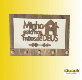  Porta chave 2 D com 5 pinos (Minha casa esta nas mos de Deus), cada