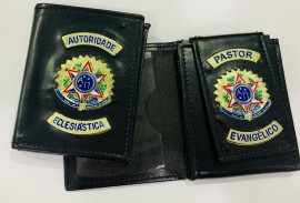 Carteira autoridade eclesistica ,( Pastor) com braso resinado