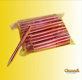 Pacote caneta rose social metal (grava��o a laser) com 50 unidades