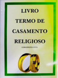 LIVRO TERMO DE CASAMENTO RELIGIOSO