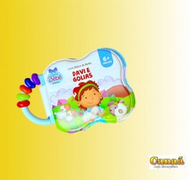 Livro Bblico de banho com chocalho (Davi e Golias ) , cada