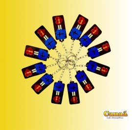 Chaveiro madeira (Cruz = Cora��o)  c/12