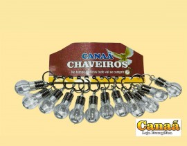 Chaveiro lmpada acrlico com 12 pcs 