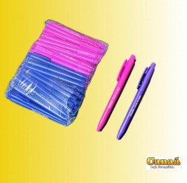 Caneta me roxa e rosa com 100 pcs 