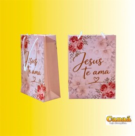 Sacola pequena �Jesus te ama�, cada