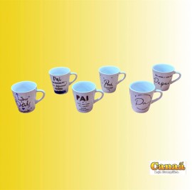 Caneca porcelana pai 120 ml (mensagens variadas) , cada