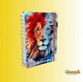 Agenda permanente Leo Aquarela (Jesus vive) com elstico,cada