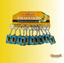 Chaveiro chapinha quadrado arca aliana com 12 pcs 