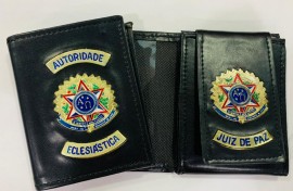 Carteira autoridade eclesistica ,( Juiz de paz) com braso resinado