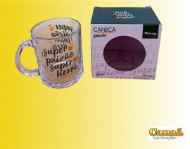 Caneca dia dos pais de vidro na caixa ( 320 ml ),cada