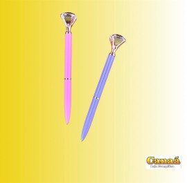 Caneta diamante (rosa ou roxa), cada
