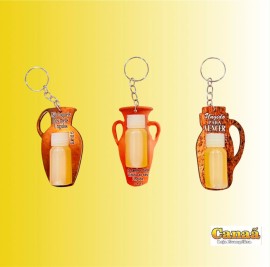 Chaveiro porta �leo com frasconete 5 ml (Mirra), cada