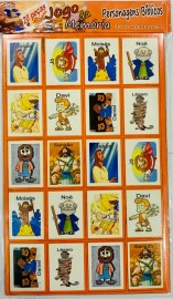 Kit jogo da memria madeira (personagens bblicos ) (borda laranja) , cada