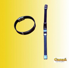 Pulseira borracha chapinha regul�vel ( Jesus cruz ) com fecho de ferro