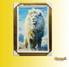 Quadro madeira com Moldura luxo ( tamanho 100x70 cm ) modelo Leo Albino 