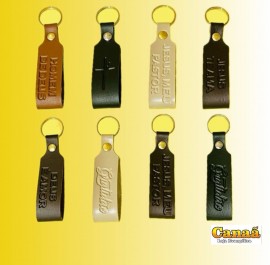 Chaveiro Corino gravado com argola, cada