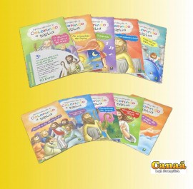 Aprendendo e colorindo a Bblia,com 10 livros