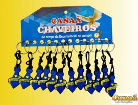 Chaveiro borracha gravata Pai com 12 peas 