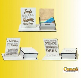 Caixa promessa com placa Mdf branco ( modelos variados ), cada