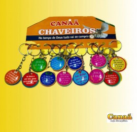 Chaveiro resina bolinha,com 12 ps