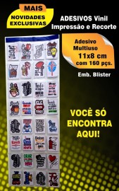 Adesivos vinil multiuso tamanho mdio  Com 160 peas variadas 