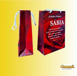 Sacola Mulher Virtuosa Vermelha pequena , cada