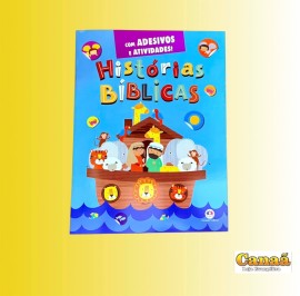 Livro Hist�rias B�blicas com adesivos e atividades , cada