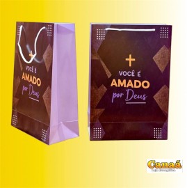Sacola grande �Voc� � amado por Deus� , cada
