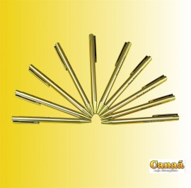 Caneta social pai ( Dourada ) com 10 unidades 