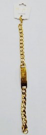 Pulseira ao inox dourado ( Jesus), cada