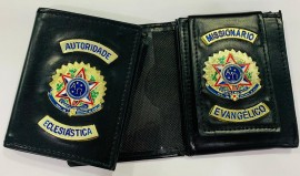 Carteira autoridade eclesistica ,( Missionrio) com braso resinado