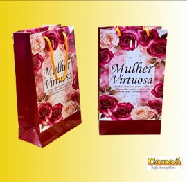 Sacola m�dia vermelha (Mulher Virtuosa), cada