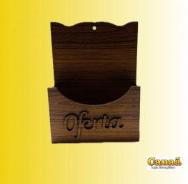 Porta envelope madeira escura (Oferta ), cada