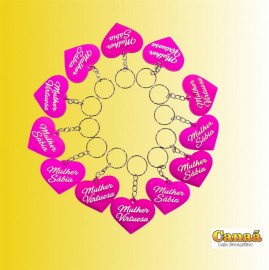 Chaveiro borracha mulher virtuosa perfumado com 12 unidades  