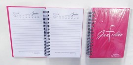 Agenda permanente grande palavra Gratido ,Rosa