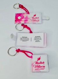 Chaveiro Bblia plstico (mulher virtuosa fundo branco ) c/12